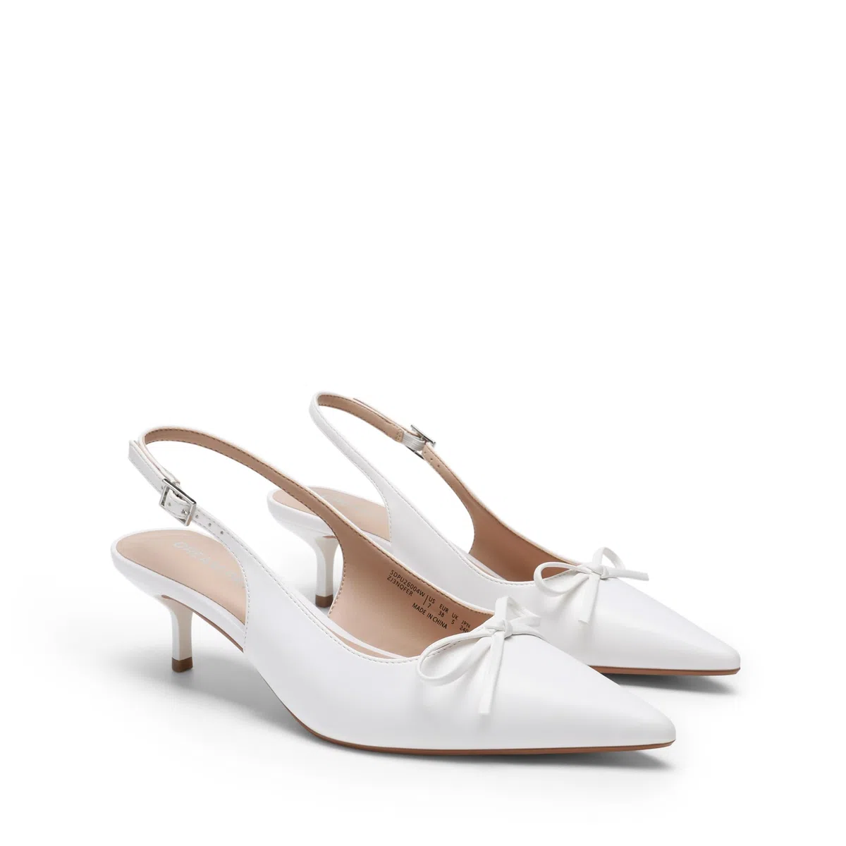 DREAM PAIRS Slingback Schuhe mit Kitten Heels für Damen Elegante Schuhe mit spitzer Zehenpartie bequem und schick Pumps Brautschuhe