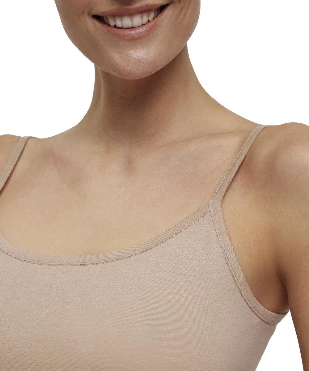 FALKE Damen Daily Comfort 2-Pack Unterwäsche bequemes Unterhemd hautfreundlich ärmellos mit Rundhals Ausschnitt im Multipack schnelltrocknende atmungsaktive nachhaltige Baumwolle 2 Stück