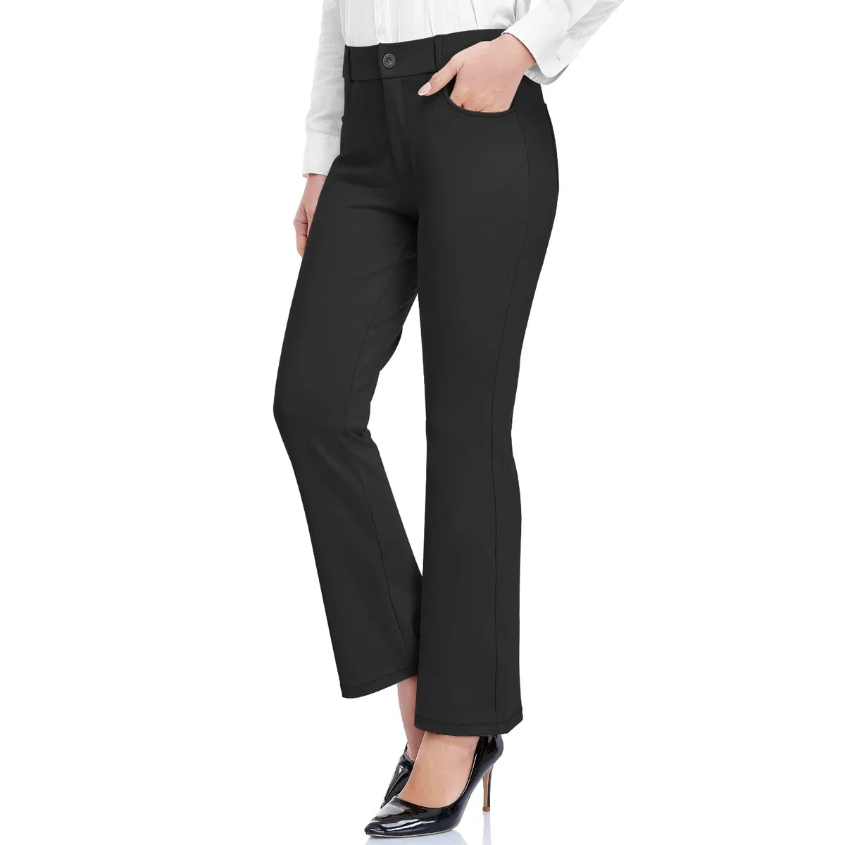 HISKYWIN Womens Dress Pants Stretch Work Office Business Slacks Comfy Yoga Golf Pants with Pockets