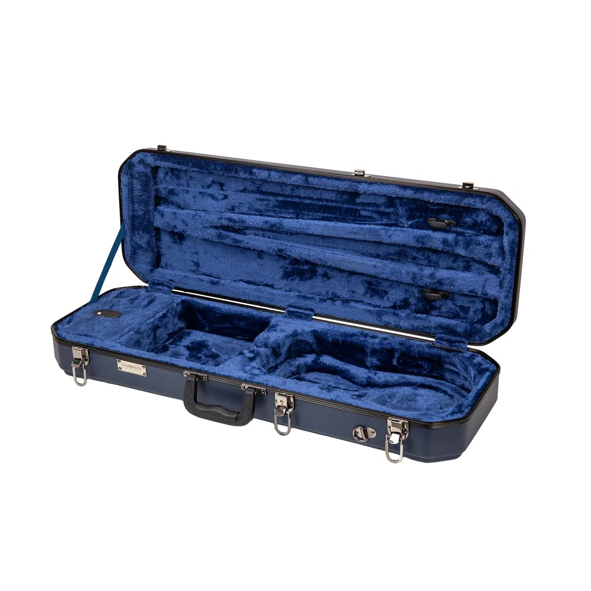 Crossrock CRA860VFBL 4/4 Violinenkoffer, ABS-Hartschale mit Innenfach, abnehmbare Gurte, Blau