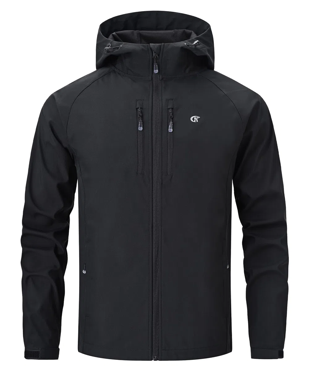Huayuzh Softshelljacke für Herren Wasserdicht Winddicht Atmungsaktiv Outdoor Jacke Windbreaker Regenjacke Wandern Camping