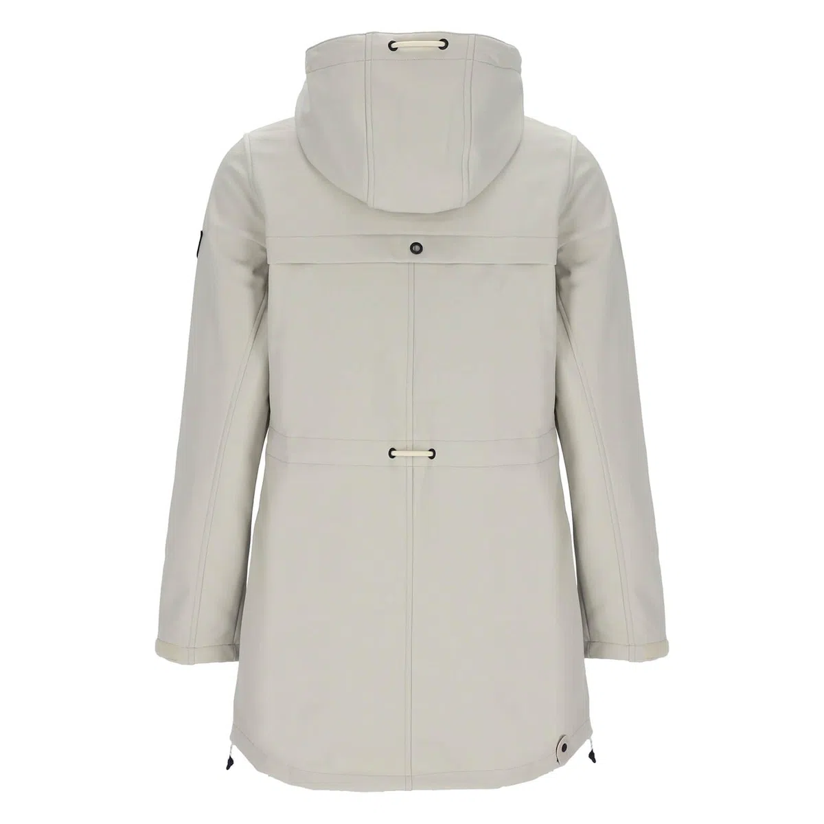 Dry Fashion Damen Softshellmantel Hooge Softshelljacke Cremeweiß, Größe 36 | Atmungsaktiv, Wind- & wasserabweisend, Zwei-Wege-Reißverschluss, Verstellbare Taille & Armbündchen, Reißverschlusstaschen