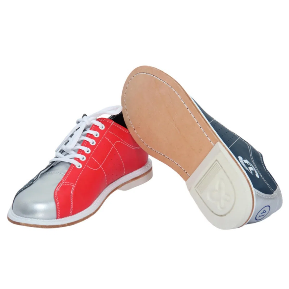 JiuQing Bowlingschuhe Für Damen Herren Gleitsohle Obermaterial Aus Leder Schnürung Leicht Für Links Und Rechtshänder