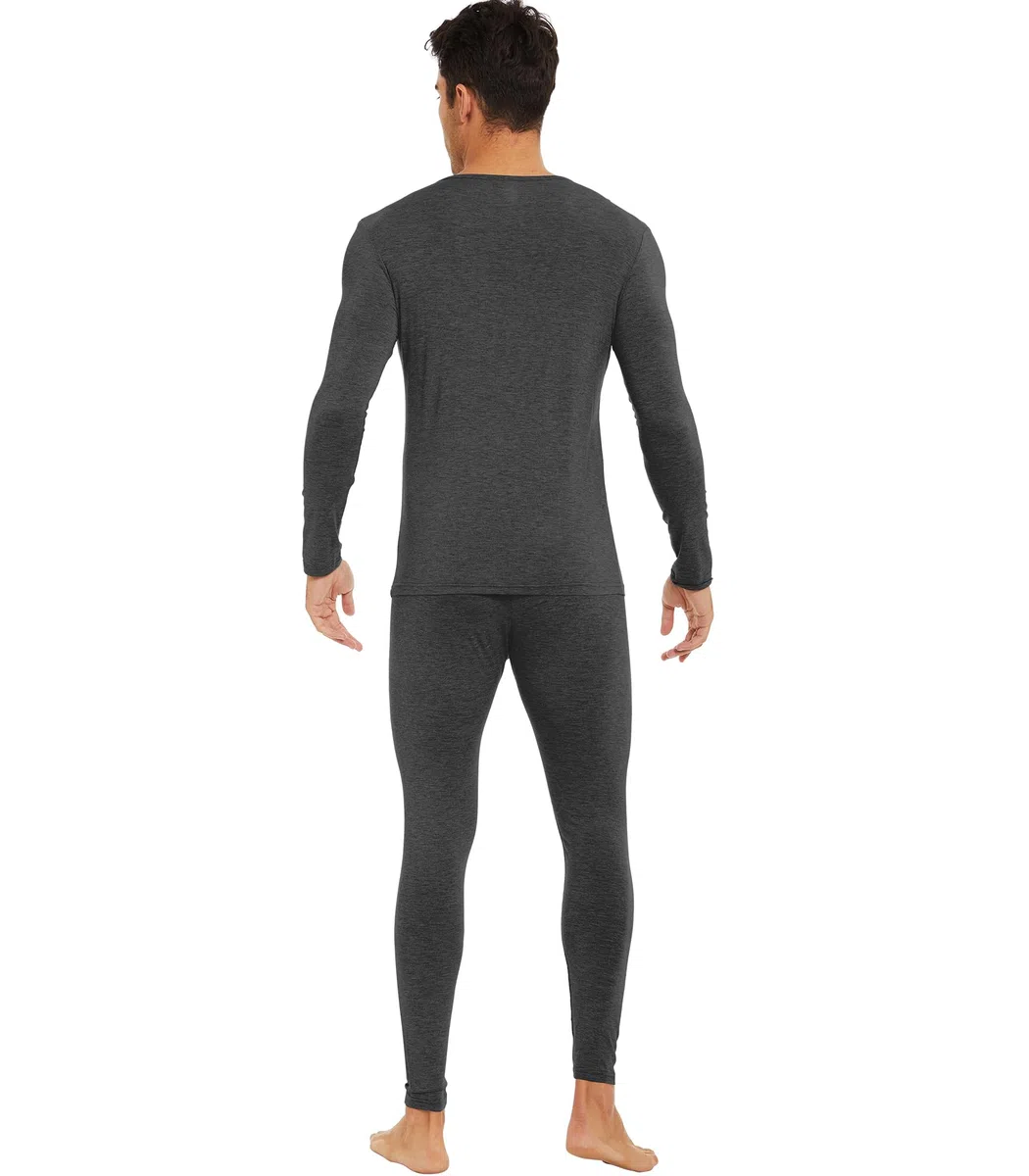 WiWi Thermo-Unterwäsche für Herren Bambus Viskose Lange Unterhosen Set Weiche Warme Basisschicht Top und Bottom Sets Activewear S-XXL