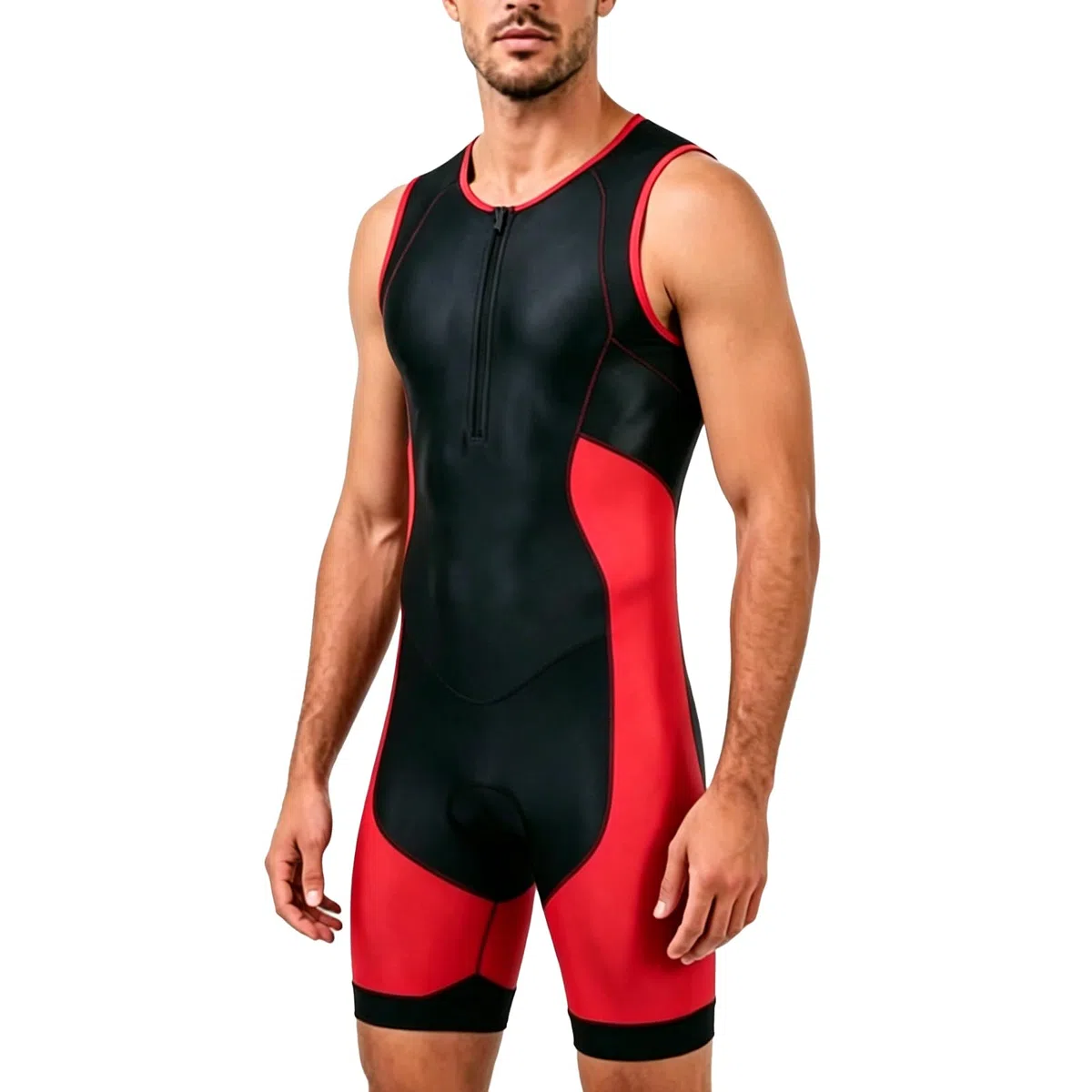 Triathlon-Anzug für Herren, kurzärmelig, ideal für Ironman-Rennsport-Tri-Anzug