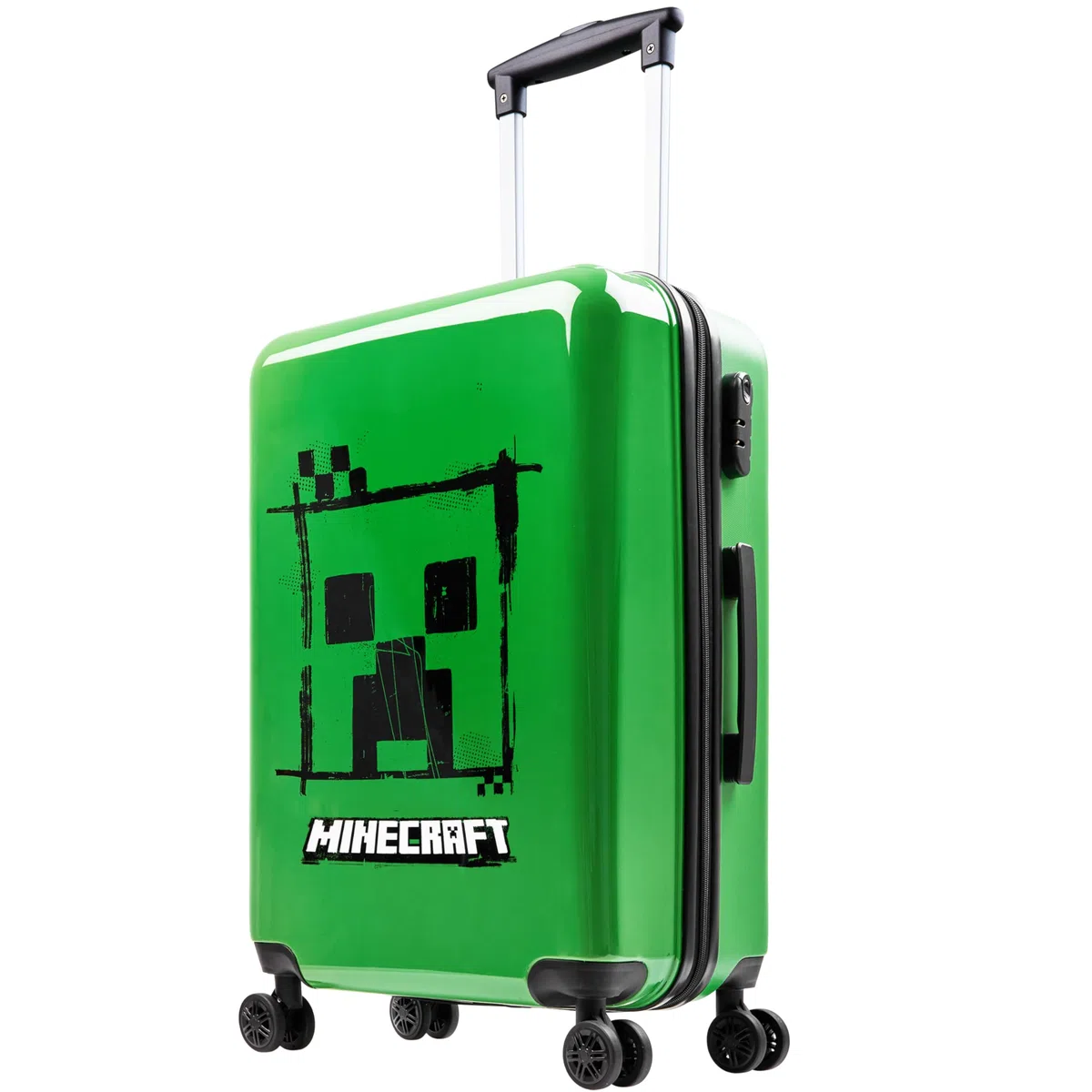 Minecraft Hartschalen Koffer Trolley Kinder Reisekoffer Leicht Reisetrolley 4 Rollen für Mädchen Jungen und Teenager