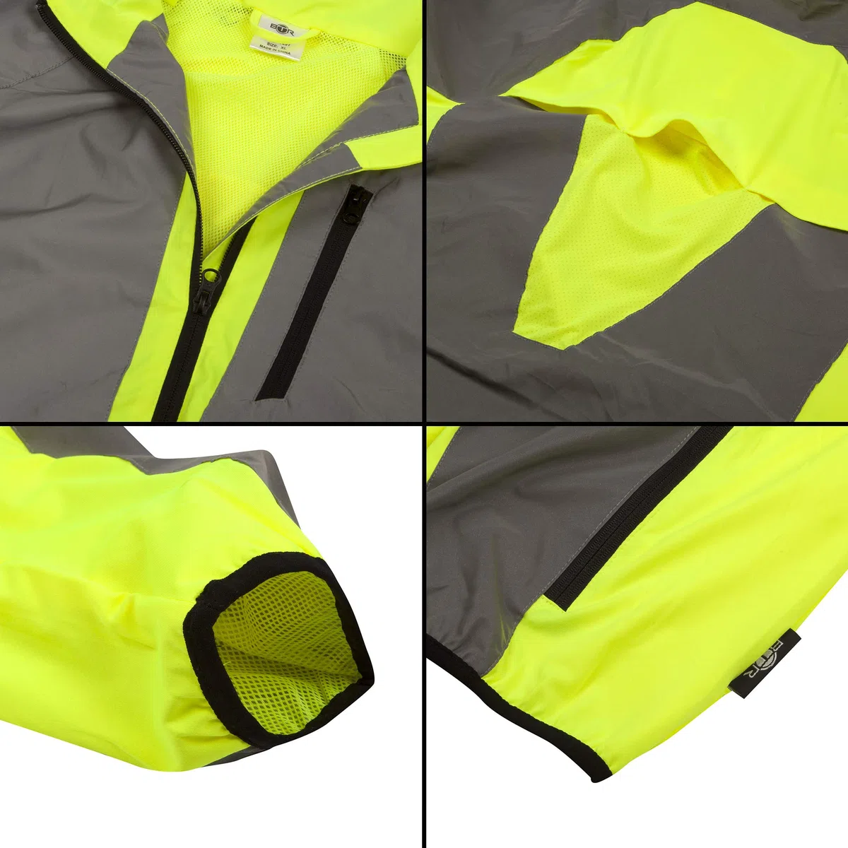 BTR Reflektierende Laufjacke und Fahrradjacke Herren mit Reflektor
