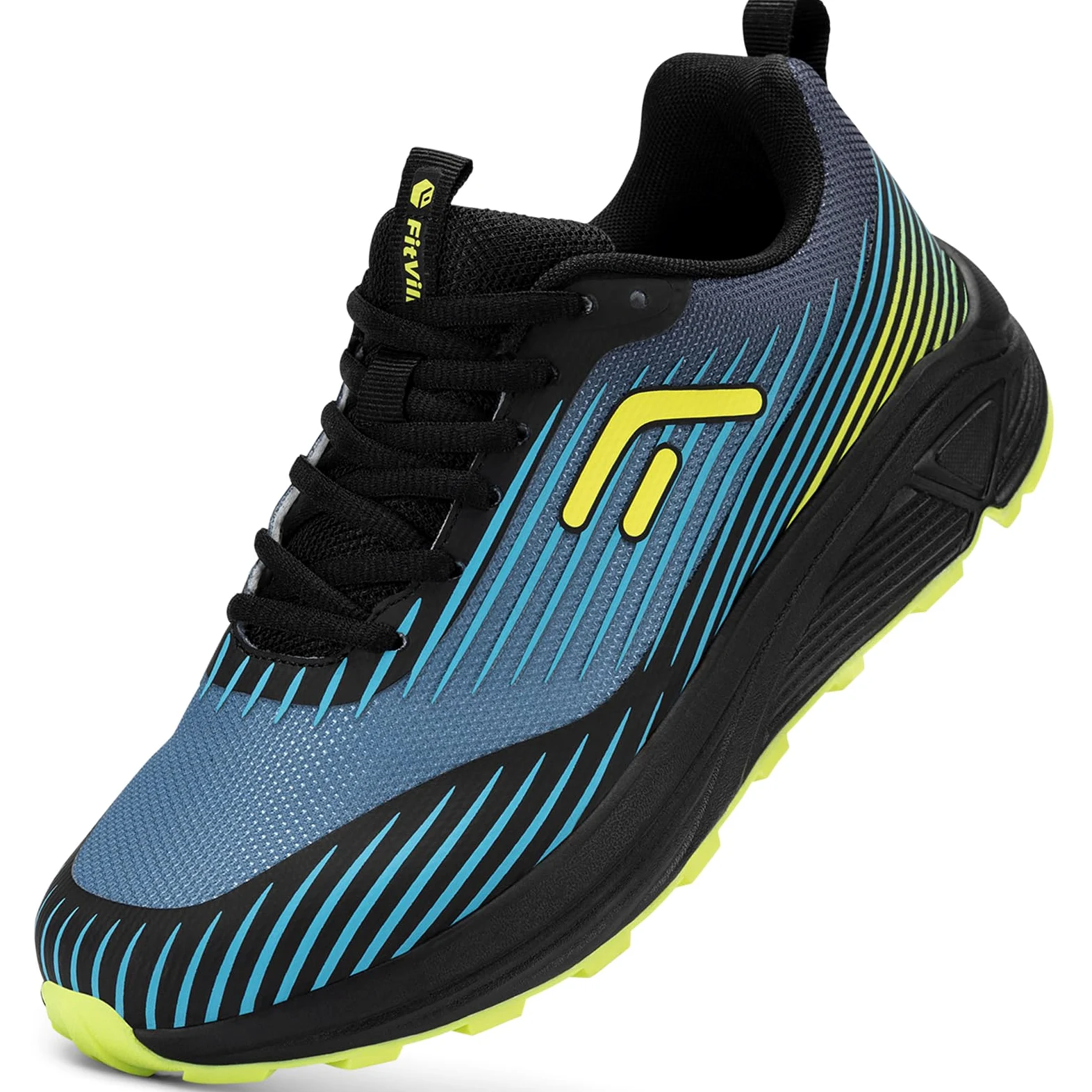 FitVille Laufschuhe Herren Extra Weite Traillaufschuhe Straßenlaufschuhe Breit Sneaker Leicht Sportschuhe Outdoor Schuhe Bequeme Fitnessschuhe Trekkingschuhe