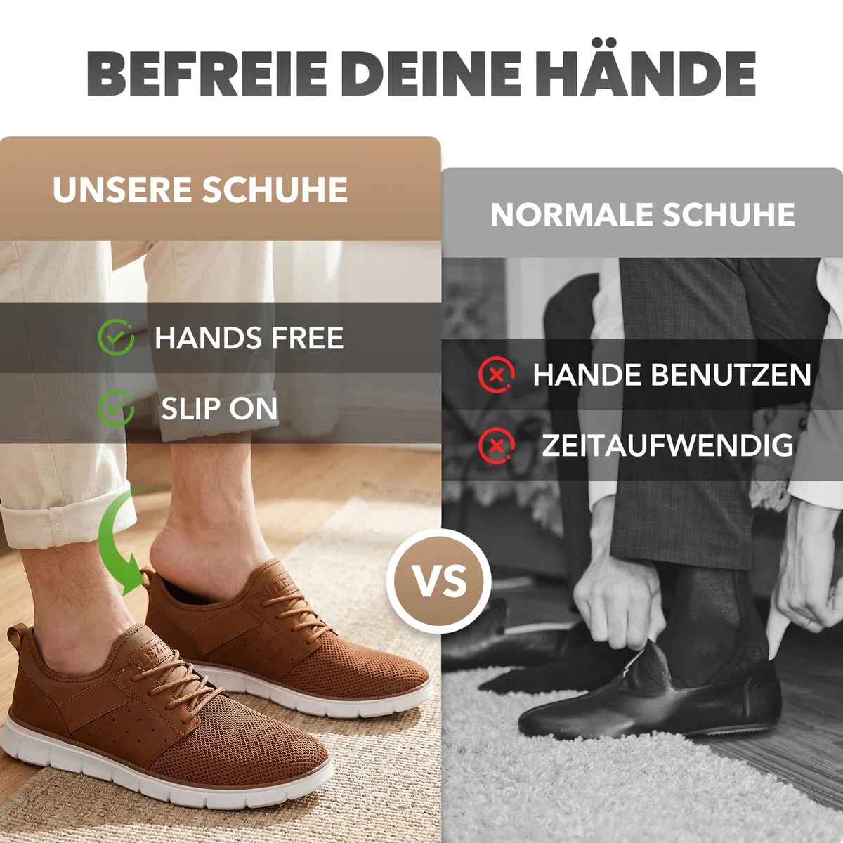 LEZTA Herren Business Slipper Schuhe Anzugschuhe Sneaker Oxfords Freizeitschuhe Walking Fitness Sport Turnschuhe
