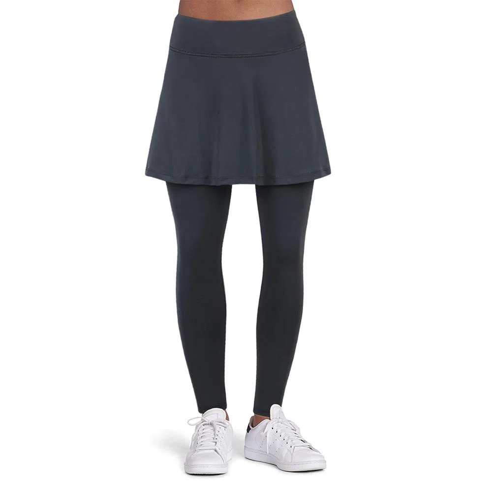 Turnhier Damen Leggings Tennis Rock mit Kopfhöreranschluss und Taschen,Tennisröcke Sportskort Laufskort Capris Yoga Leggings mit Röcken zum Golfen