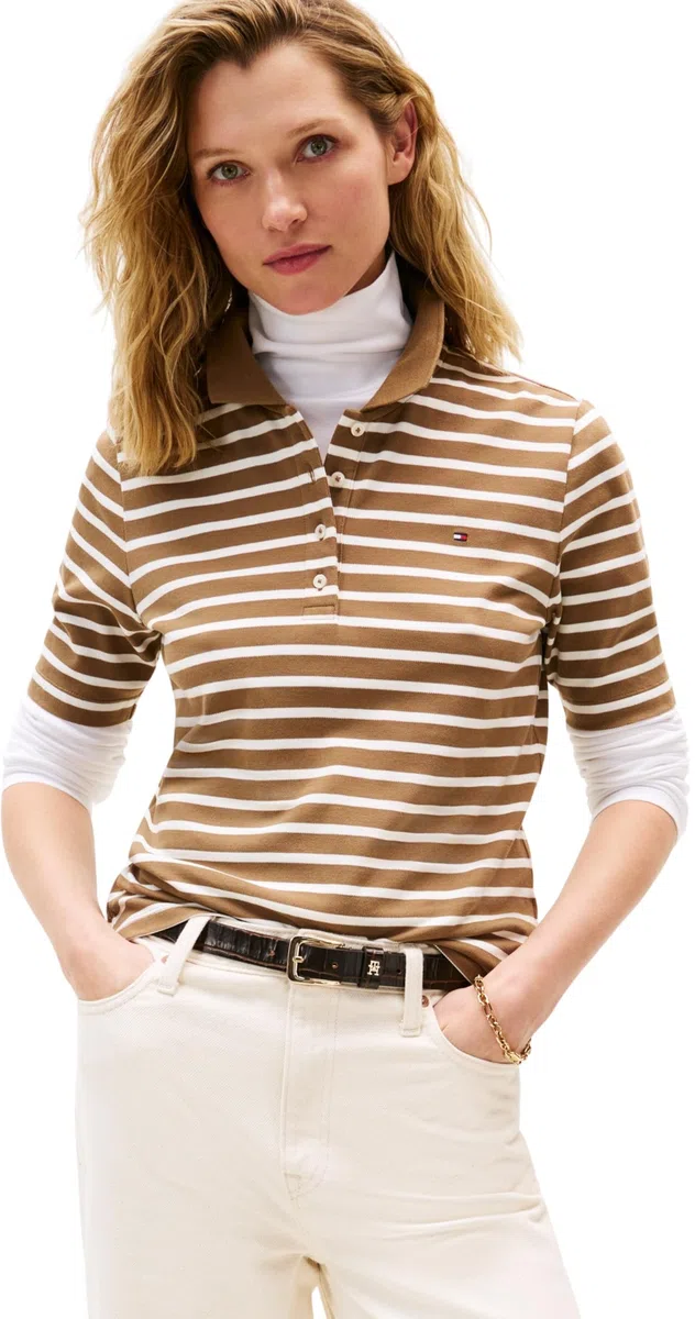 Tommy Hilfiger Damen Poloshirt Kurzarm 1985 Pique Regular Fit
