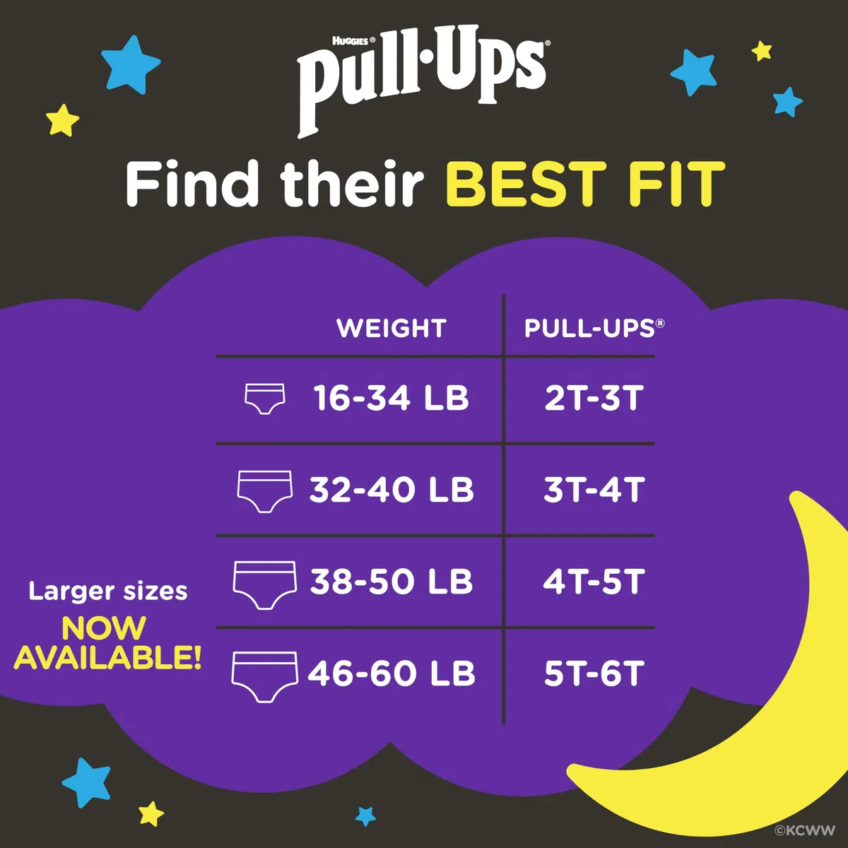 Pull-Ups Jungen Nacht-Töpfchentrainingshose, Größe 5T-6T Übernachtungs-Trainingsunterwäsche (20,9–27,2 kg), 44 Karat