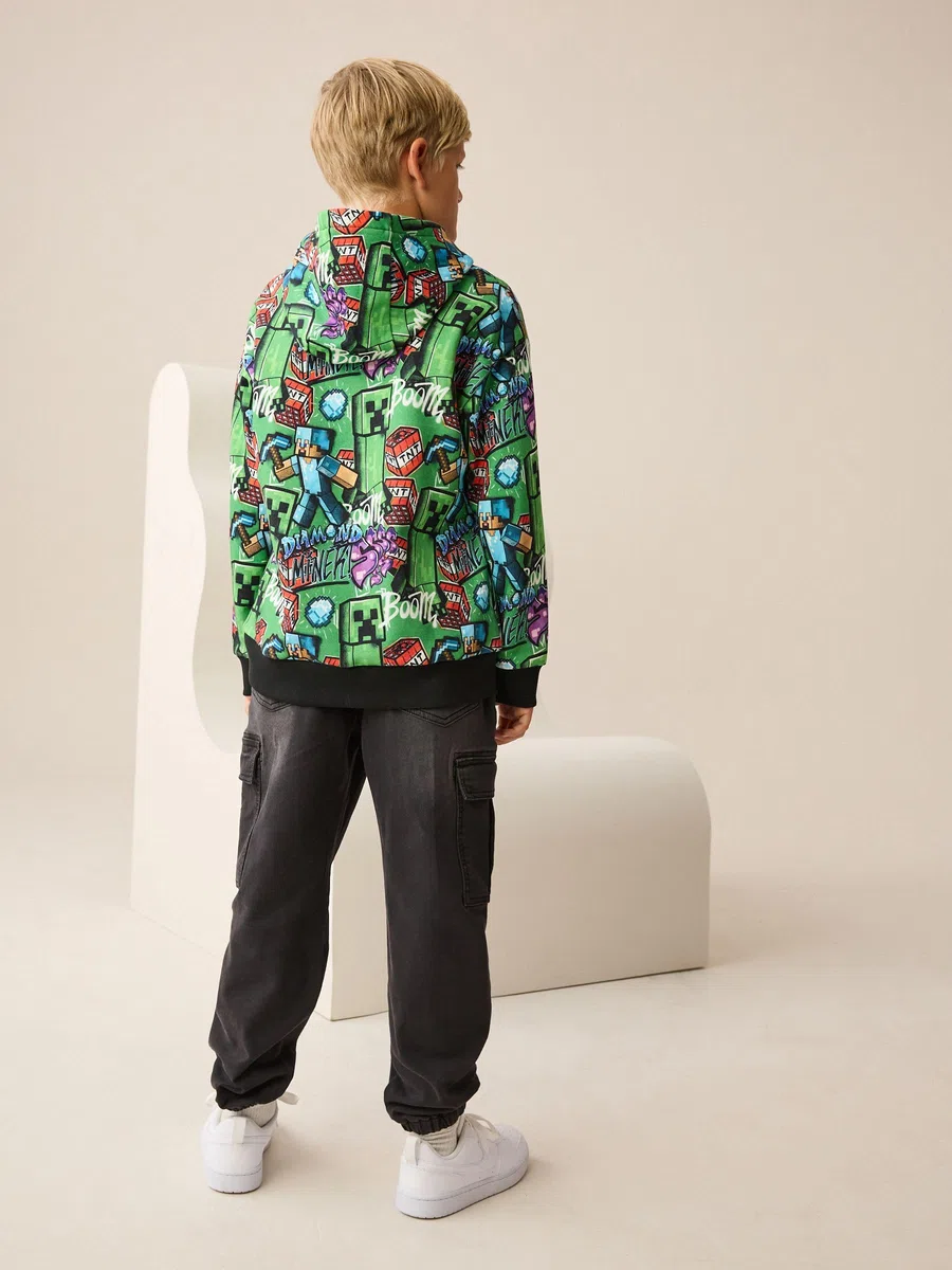 NEXT Jungen Standard Lizenziertes Kapuzensweatshirt Minecraft 98-176