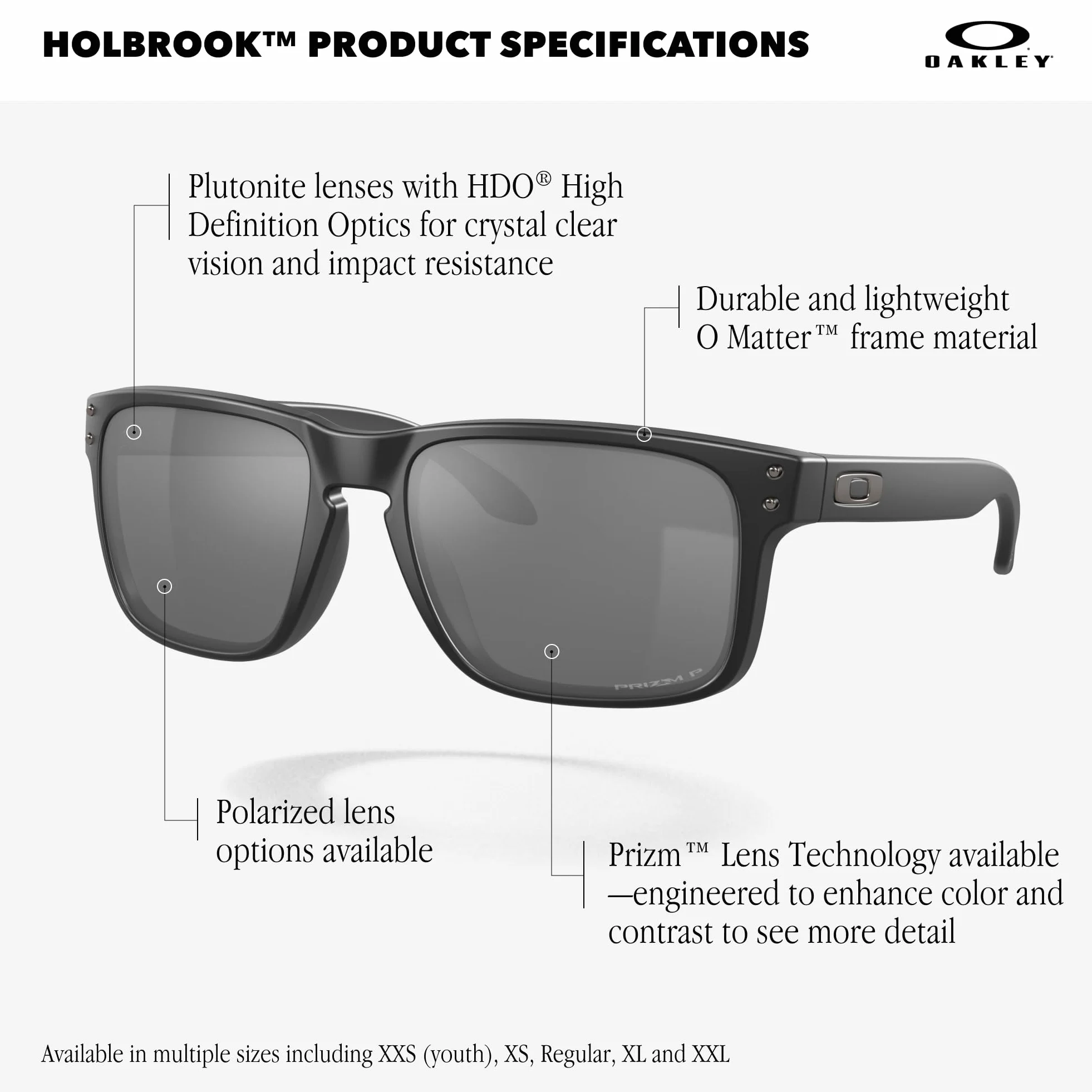 Oakley Herren Holbrook Prizm Sonnenbrillen, Einheitsgröße