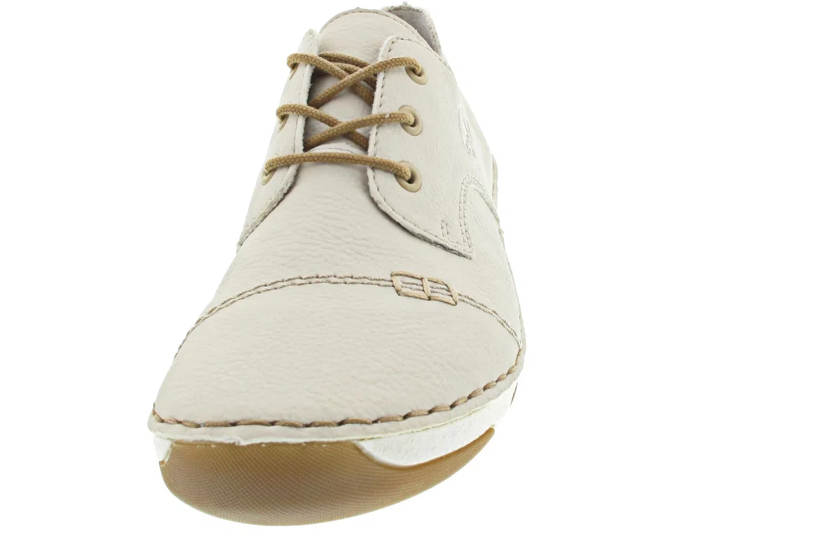 Rieker 55920-80 Damen Schnürschuhe Kunstleder in Weiss - Gr. 36