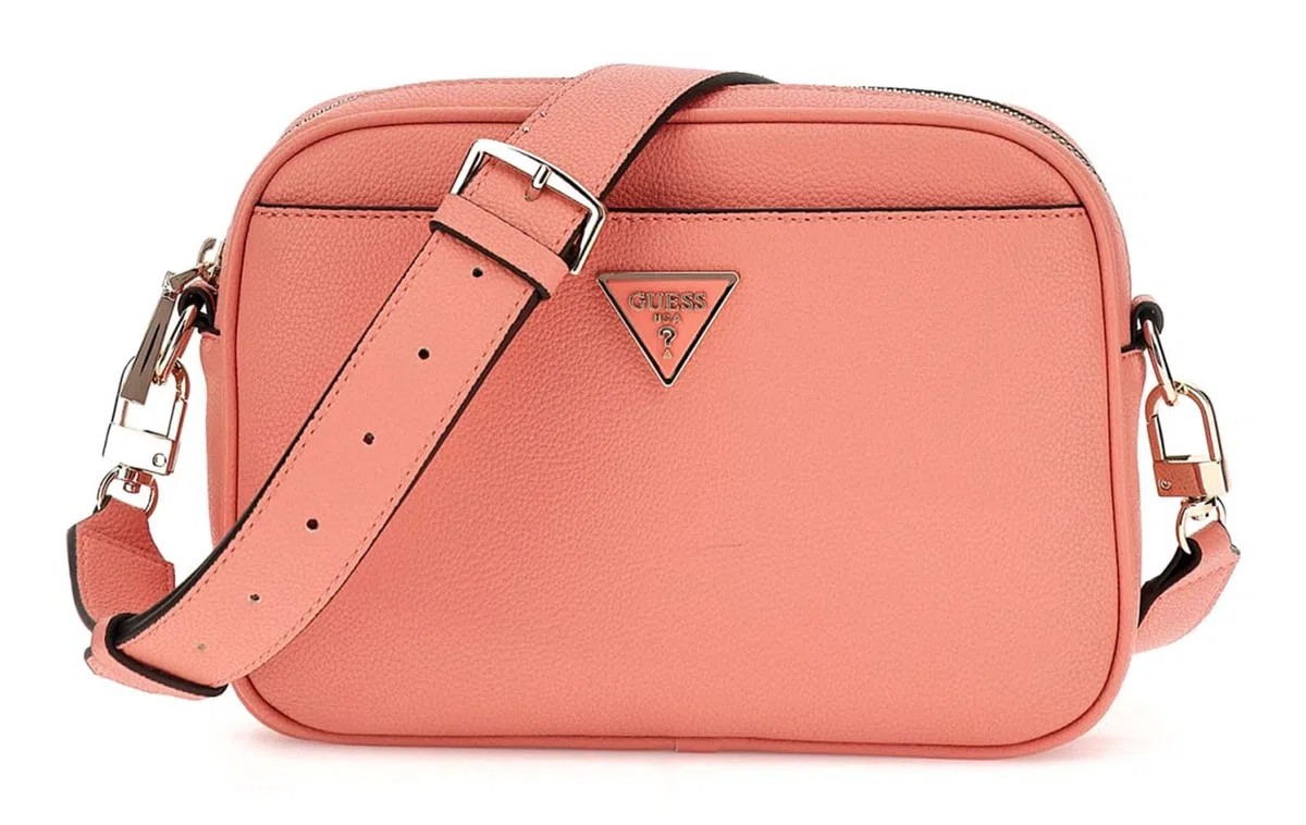 GUESS Umhängetasche Meridian Girlfriend Camera Bag Coral koralle