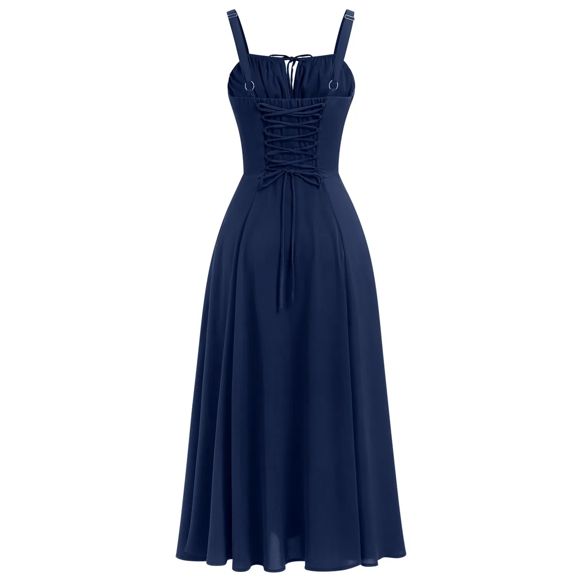 Odizli Damen Sommer Sexy Ärmellos Spaghettiträger Boho Blumen Lang Kleid mit Schlitz