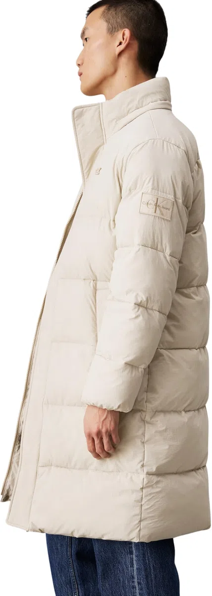 Calvin Klein Herren Mantel Essentials Long Parka mit Kapuze