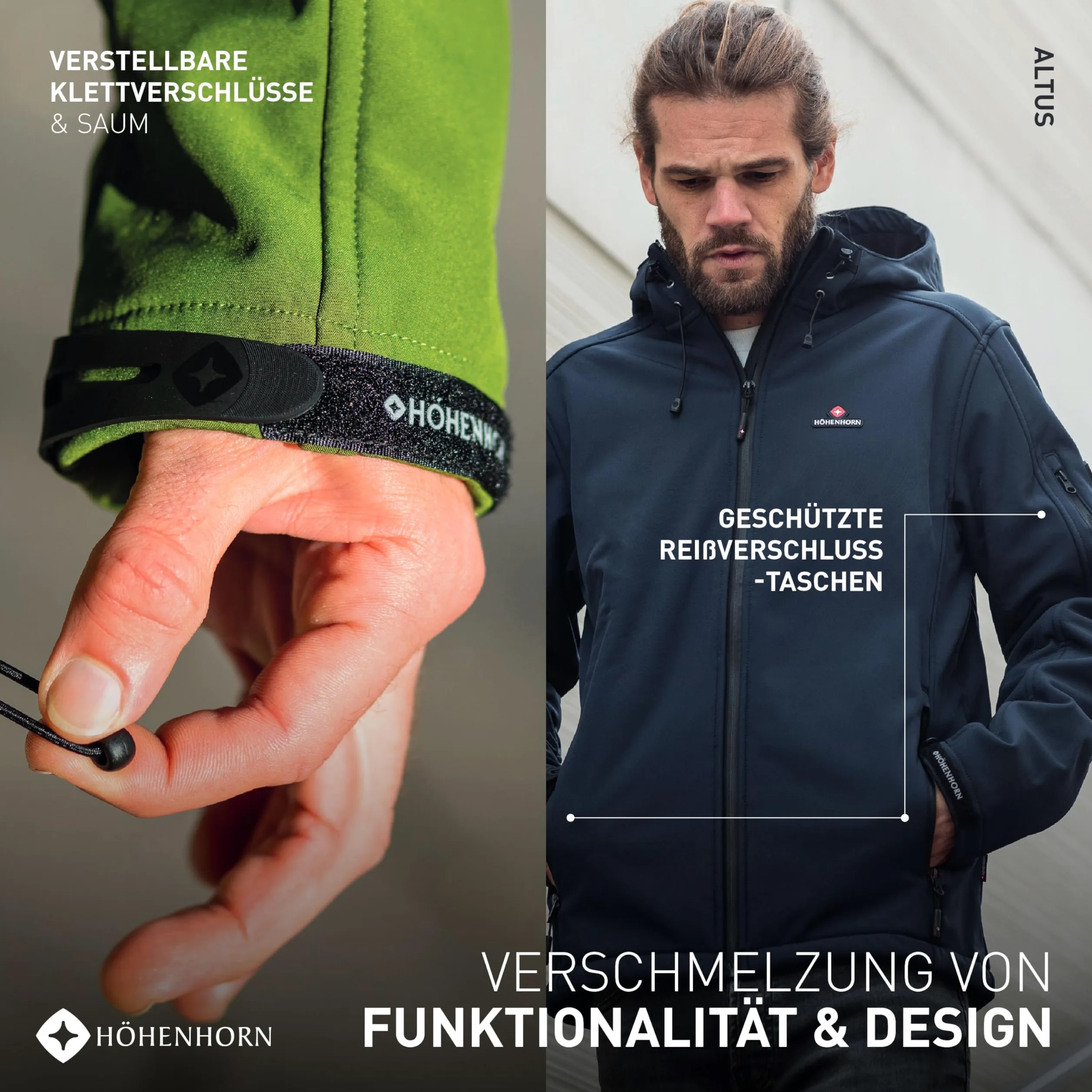 Höhenhorn Altus Herren Softshelljacke Outdoor Function, wasserabweisend