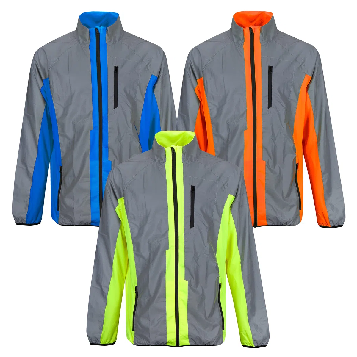 BTR Reflektierende Laufjacke und Fahrradjacke Herren mit Reflektor
