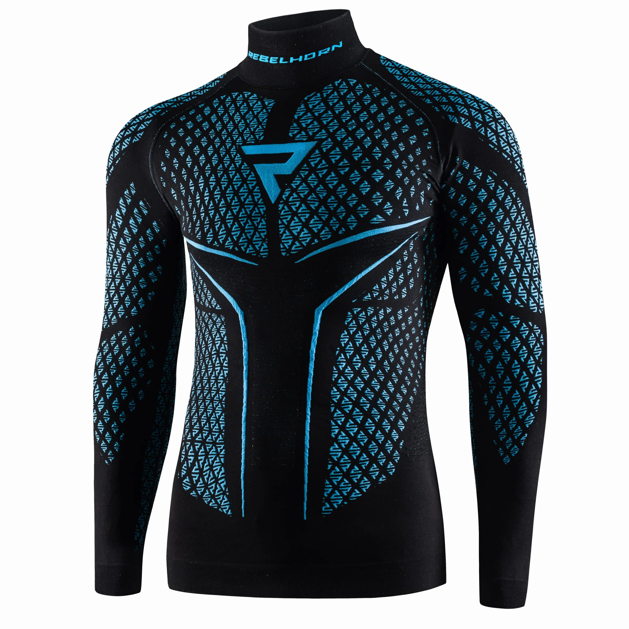 REBELHORN Therm II Thermo Jersey Herren | Langarm | Thermounterwäsche | Funktionsshirt | Feuchtigkeitsableitend | Atmungsaktiv | Kompressionszonen | Thermomotorradkleidung für kalte Tage