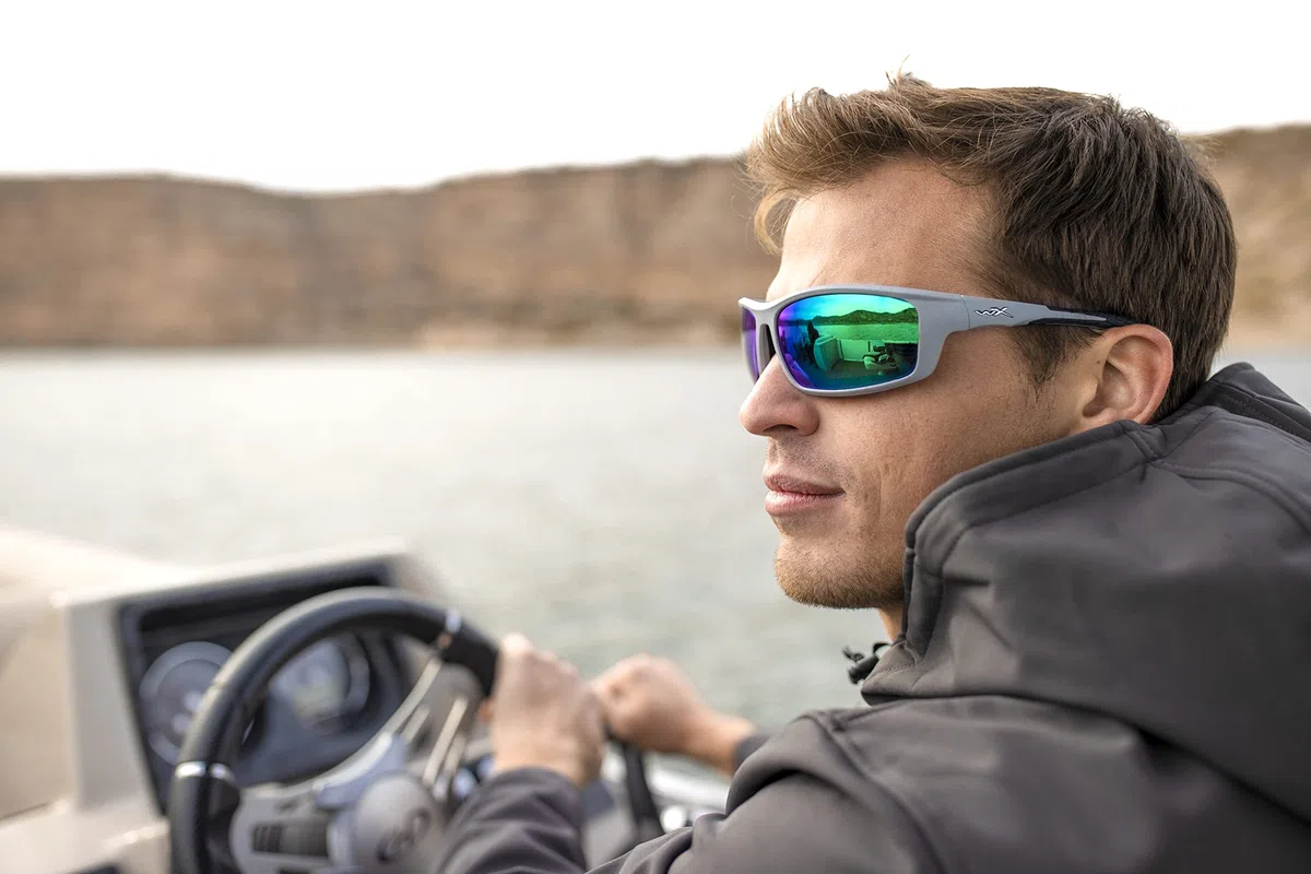 Wiley X | WX Grid | Sonnenbrille Herren | Sportbrille Polarisiert │ Ideal bei Ourdoor-Aktivitäten Sport Fahrradbrille Wassersport | 100% UVA/UVB-Schutz