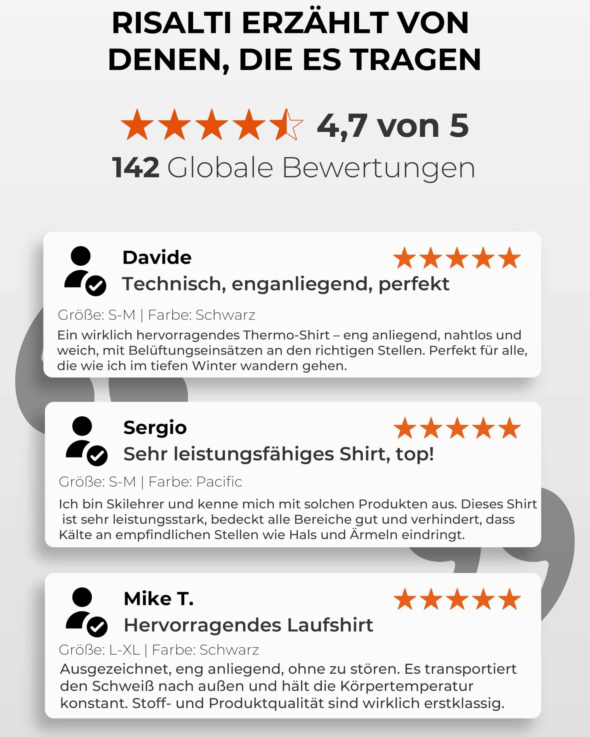 Risalti Thermo-Shirt für Herren, langärmlig, Merino Tech – Thermo-Kompressionsshirts aus Merinowolle, Thermounterwäsche für Herren, Winter, Thermounterwäsche für Herren, nahtlos, hergestellt in