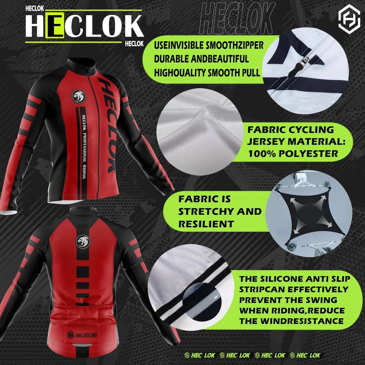 Winter Radkleidung Herren: mit Thermo-Fleece Winddichtem Langarmtrikot & Bibshorts mit Gel-Polster | Für Rennrad & MTB+ Glasses + Gloves