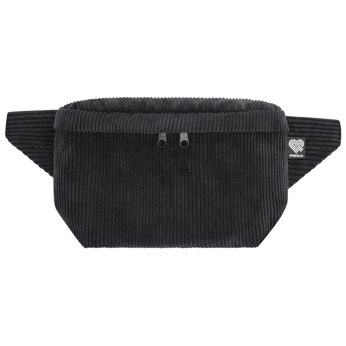 Bauchtasche, Cord Schwarz, Eckig, Vegan, Handmade in Berlin für Damen, Herren, Unisex. Hipbag, Crossbody Bag, Schultertasche, Hüfttasche