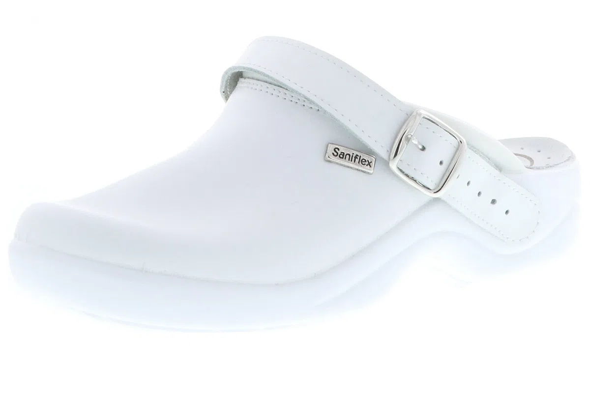 643-10 Zertifizierte Medizinische Lederschuhe Sandalen Sandalette Clog Pantolette Komfortschuhe Hausschuhe, Damen