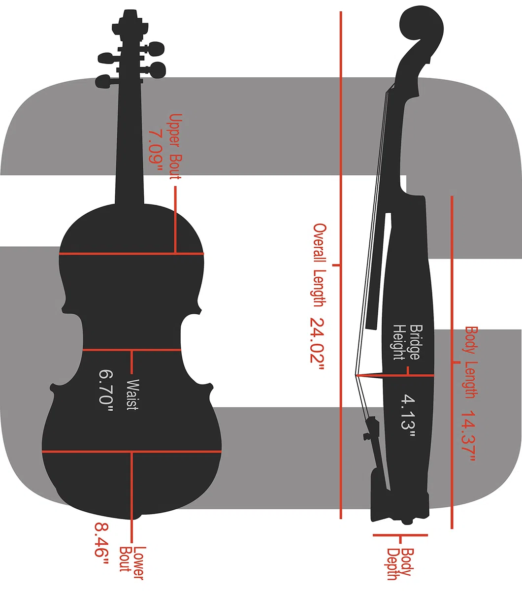 Crossrock CRA860VFBL 4/4 Violinenkoffer, ABS-Hartschale mit Innenfach, abnehmbare Gurte, Blau