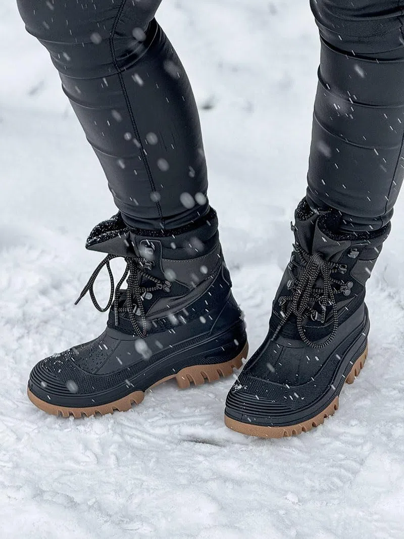 ALBATROS Hudson Boots – warme Winterstiefel gefüttert – hohe Damen Stiefel für Garten, Wald, Stall & als Trekking Schuhe – Outdoor Schuhe warm