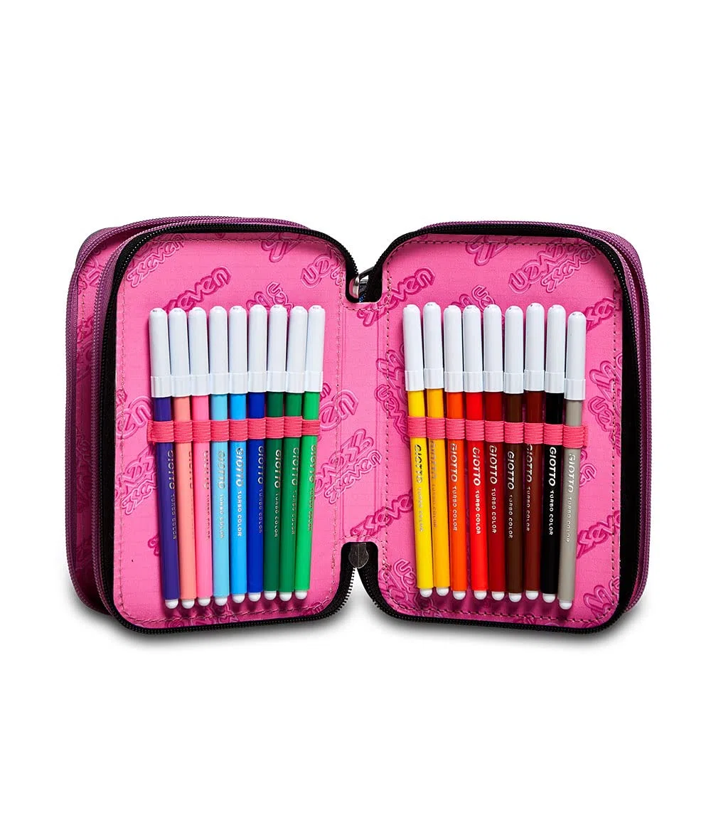 Seven Trolley SHADECOL Girl, 2 in 1,Rucksack mit Trolleyfunktion für Kinder,Schule, Reisen, Federmäppchen, Mehrfarbig, Federtasche für Schreibwaren,Kugelschreiber, &Mädchen & Jungen,Grundschule