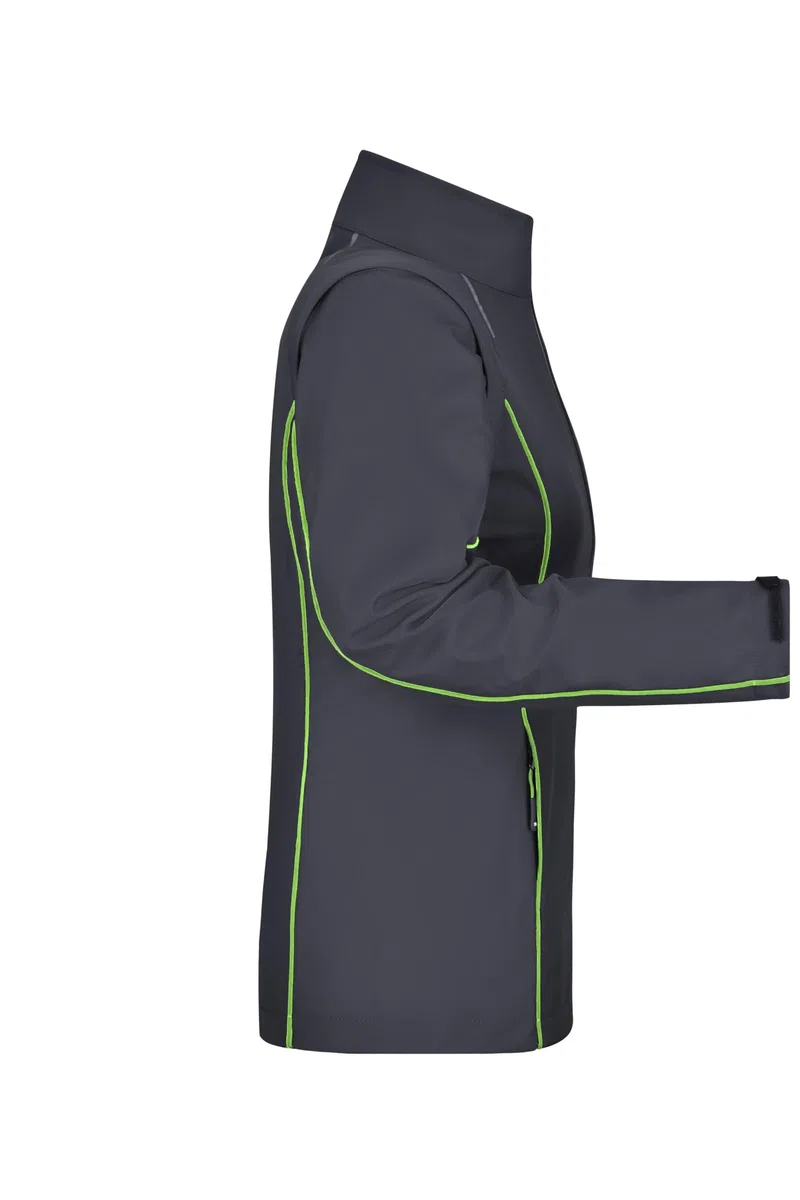 James & Nicholson Damen Softshelljacke mit abzippbaren Ärmeln - Taillierte Funktionsjacke mit TPU-Membran