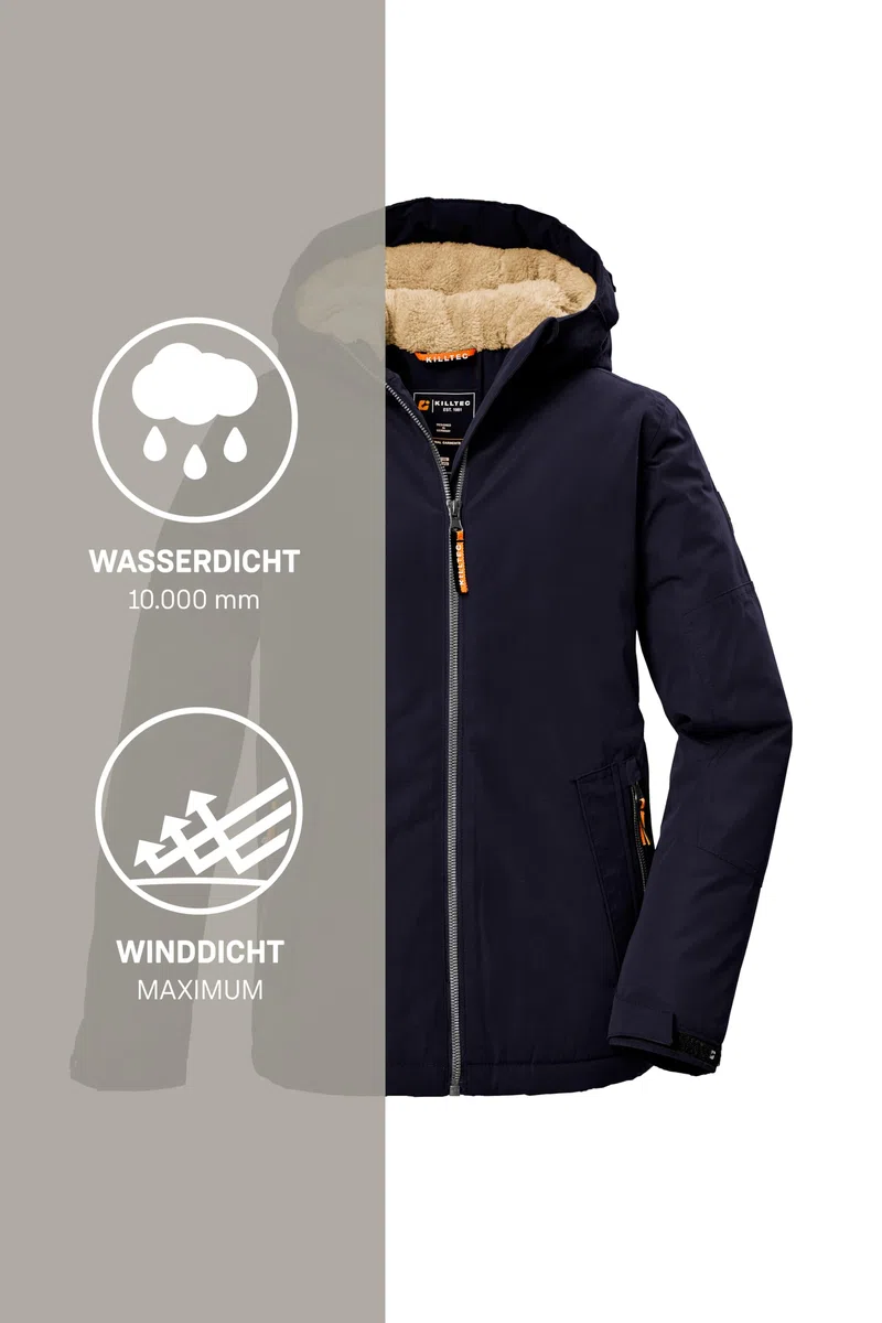Killtec Jungen Kow 377 Bys Jckt Funktionsjacke/Winterjacke mit Kapuze