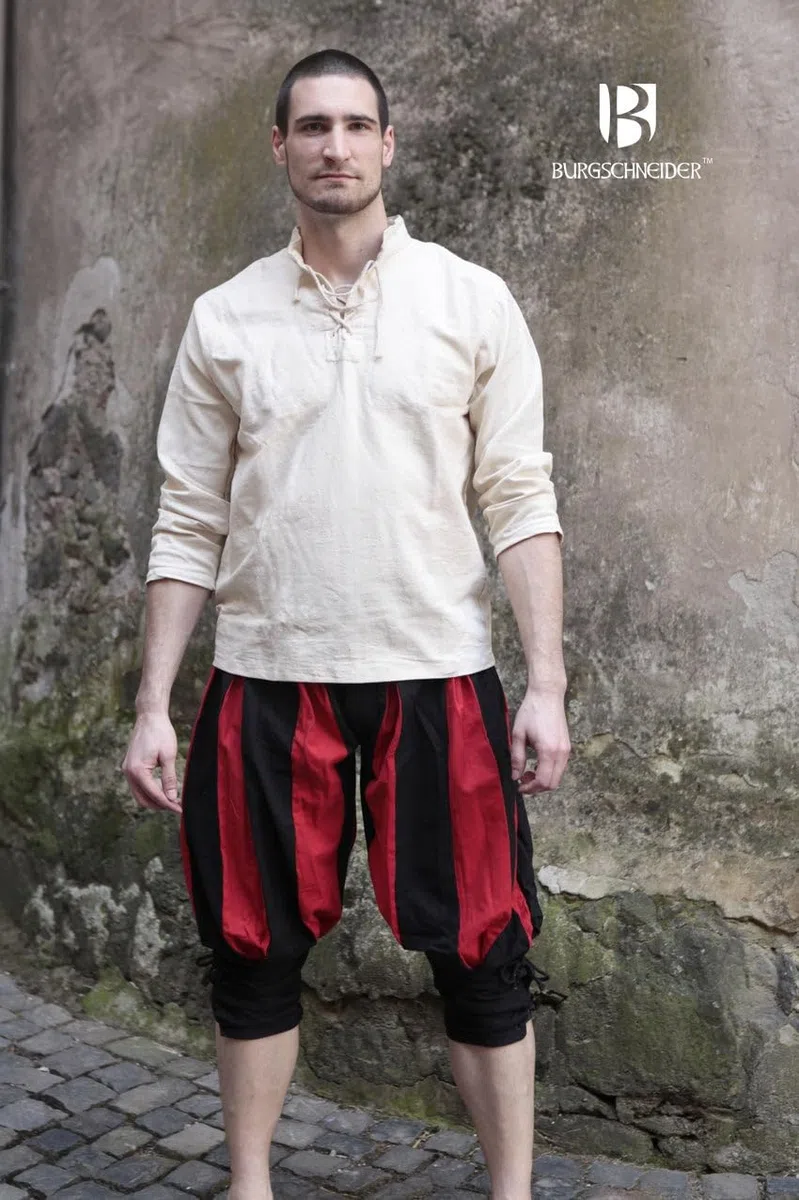 Burgschneider Mittelalter Hose Herren Landsknecht Maximilian 100% Baumwolle - Authentische Söldner Gewandung für LARP Cosplay Reenactment & Mittelaltermarkt