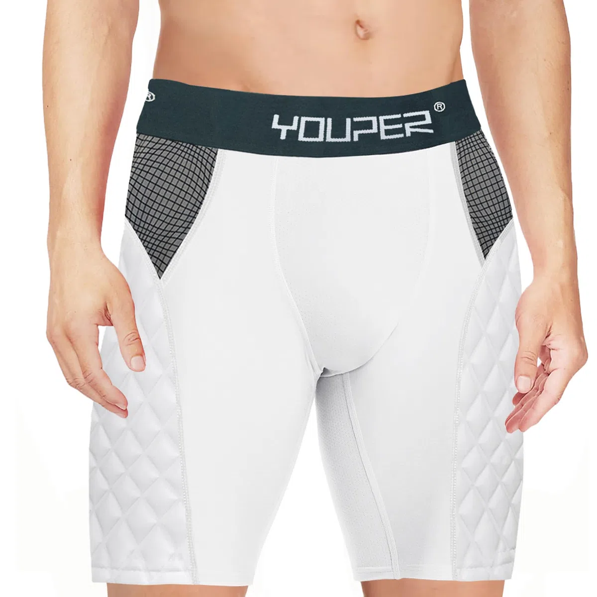 Youper Youth Elite Padded Baseball Sliding Shorts w/Soft Athletic Cup