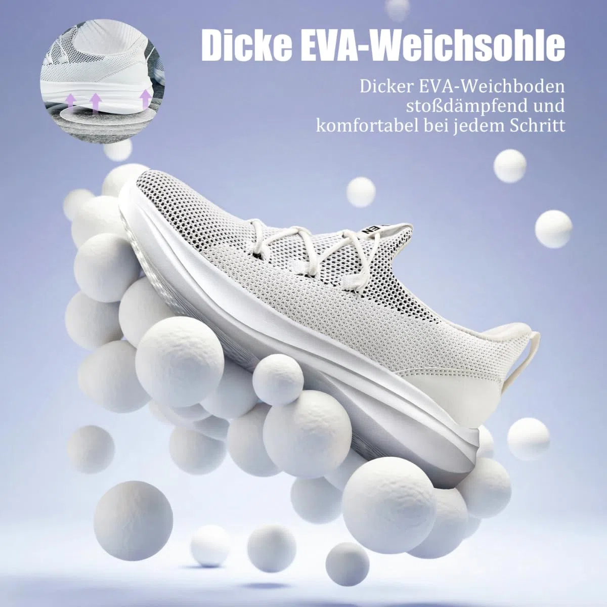 ZYEN Slip on Sneakers Damen rutschfeste Sportschuhe Damen Leichtg Atmungsaktiv Turnschuhe Freizeitschuhe Walkingschuhe Bequeme Geeignet für Jogging Walking Fitness Outdoor Tennis Shoes