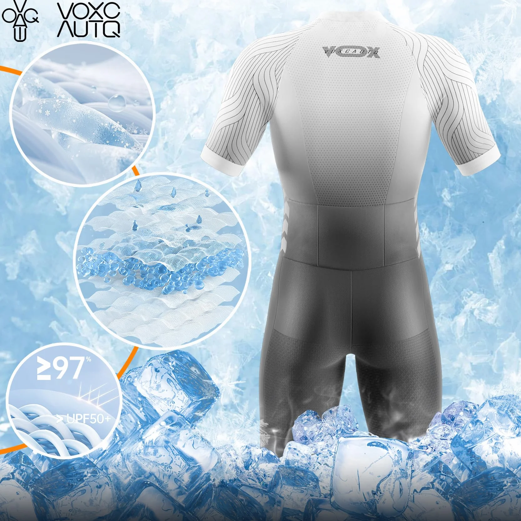 Triathlon Anzug Herren,Trisuit Einteiler,Einteiliges Radtrikot,Gepolstert einteilig Trisuit Bike Short Trisuit Einteiler für Wettkampf,Herren Fahrrad Skinsuit