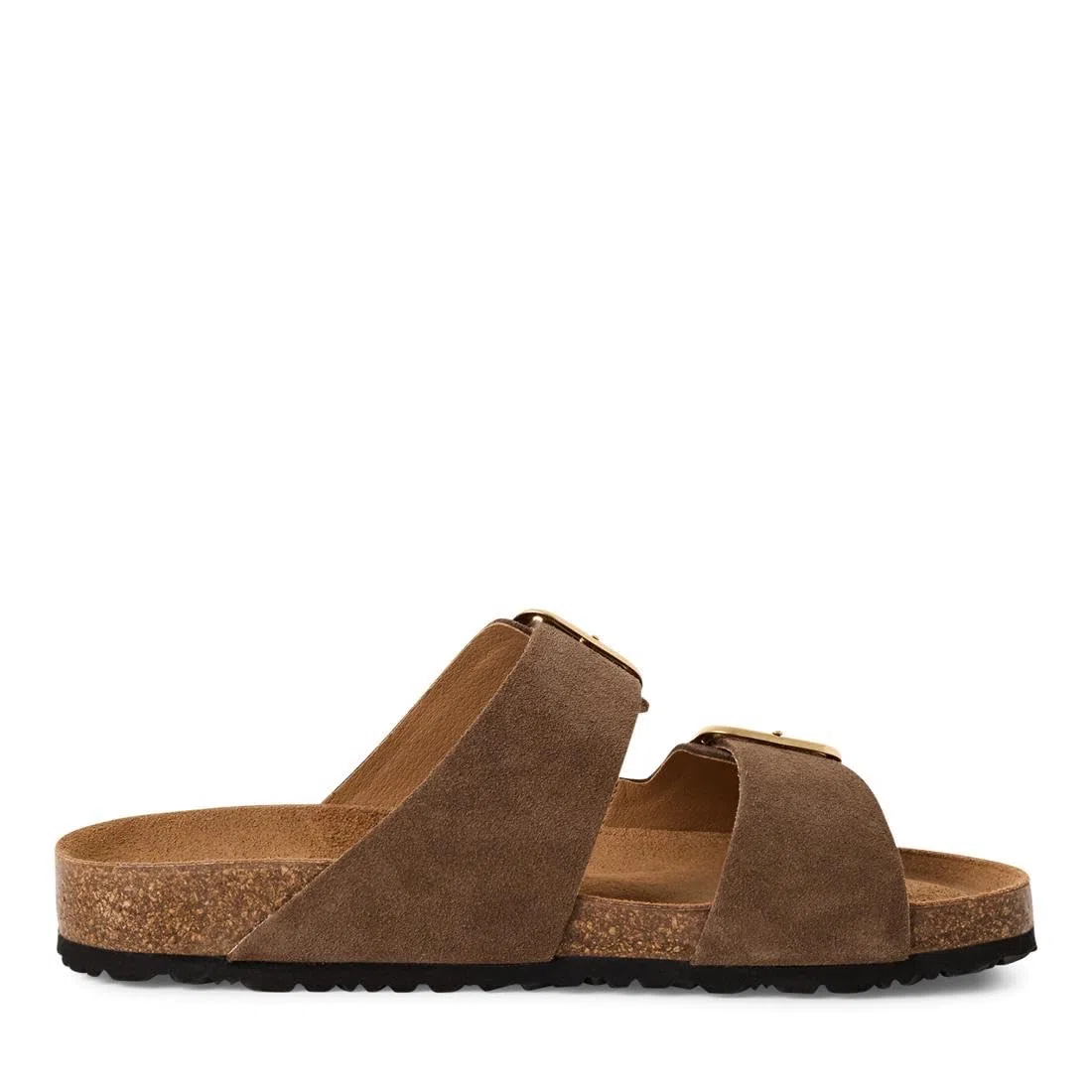 Tamaris Damen Fußbett Pantolette Leder flach