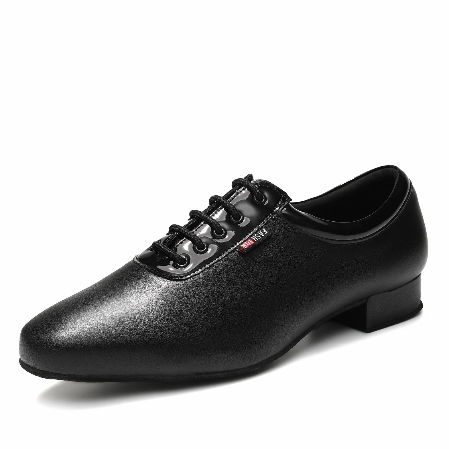 Tanzschuhe Latein Herren Schwarz Schnüren Ballsaal Salsa Tango Schuhe für Tanztraining Niedriger Absatz