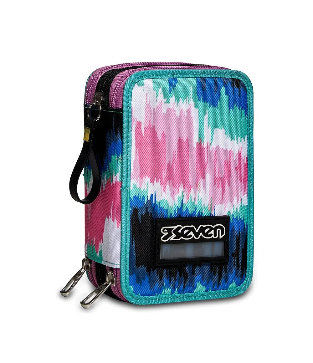 Seven Trolley SHADECOL Girl, 2 in 1,Rucksack mit Trolleyfunktion für Kinder,Schule, Reisen, Federmäppchen, Mehrfarbig, Federtasche für Schreibwaren,Kugelschreiber, &Mädchen & Jungen,Grundschule