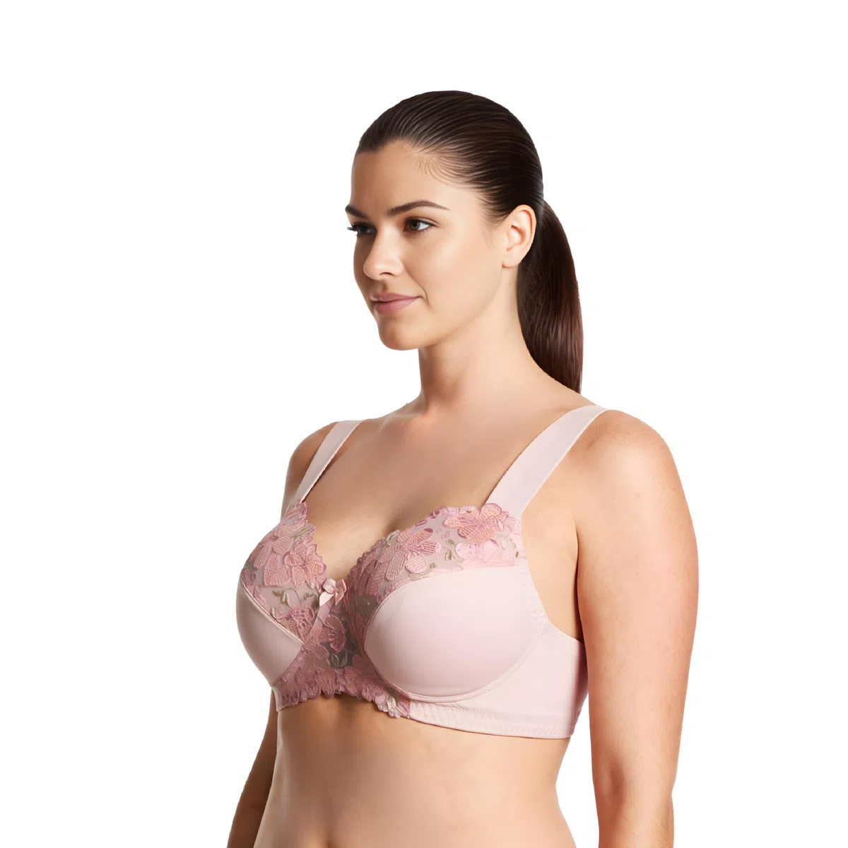 Curve Muse Übergröße Minimizer Ungefüttert Drahtloser BH mit Spitzenstickerei-3er Pack