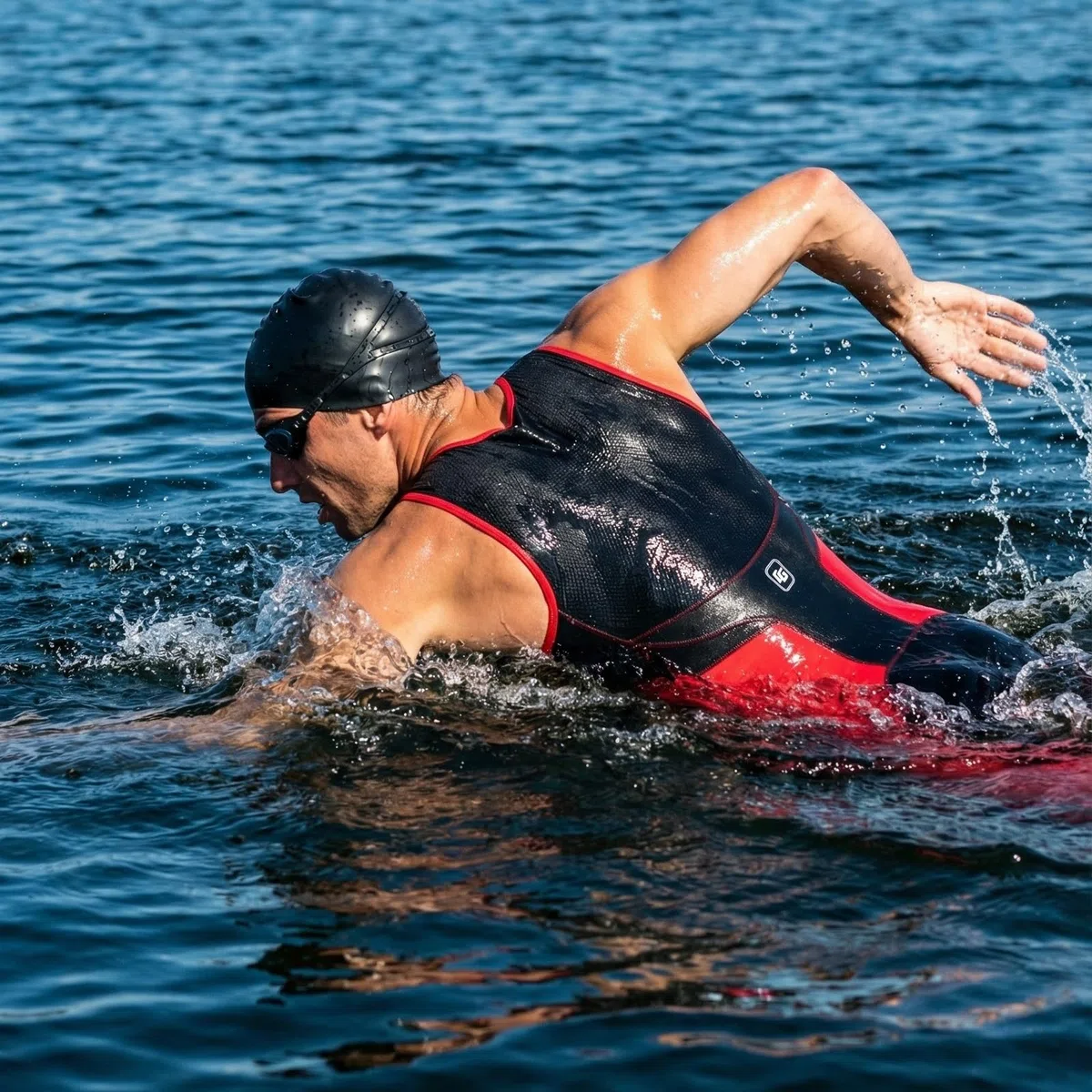 Triathlon-Anzug für Herren, kurzärmelig, ideal für Ironman-Rennsport-Tri-Anzug