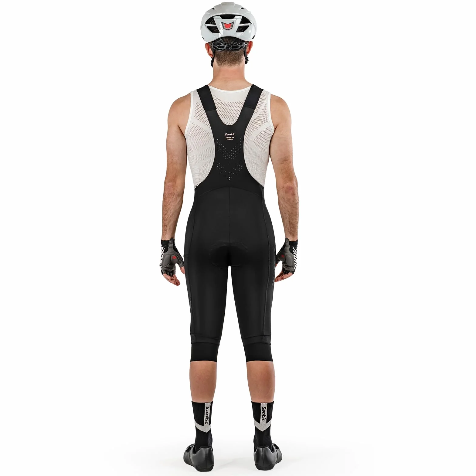 Santic Fahrrad-Trägerhose Herren 3/4 Hohe Elastizität Radfahren Bib Shorts
