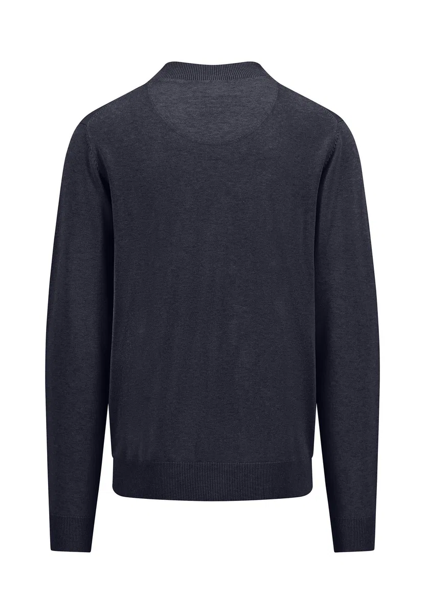 FYNCH-HATTON Strickjacke aus Baumwolle mit Collegekragen