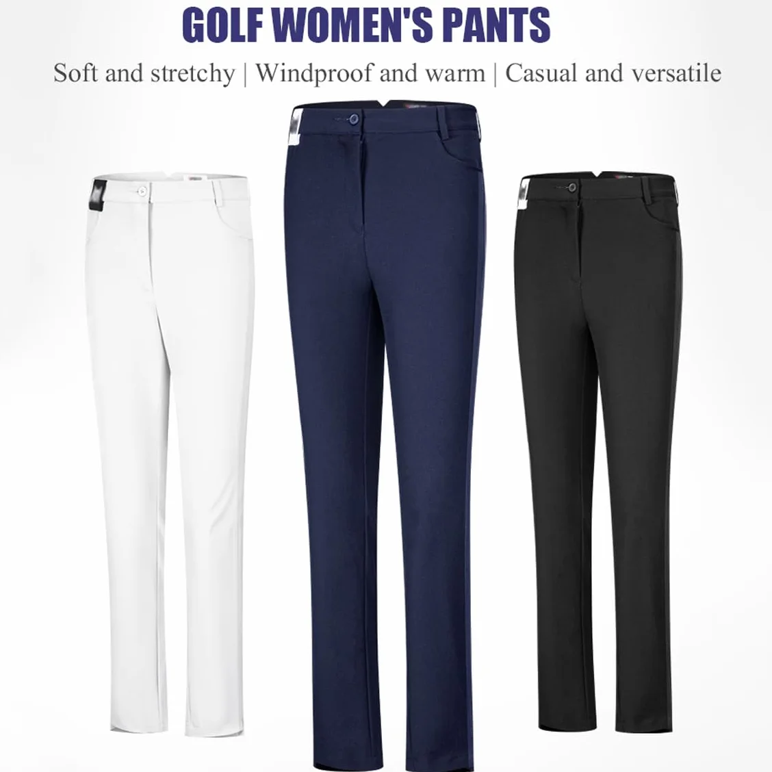 Damen Golfhose Sommer Leichte Stretch Slim Fit Schnelltrocknende Anzughose Lässige Arbeitshose Knöchelhose