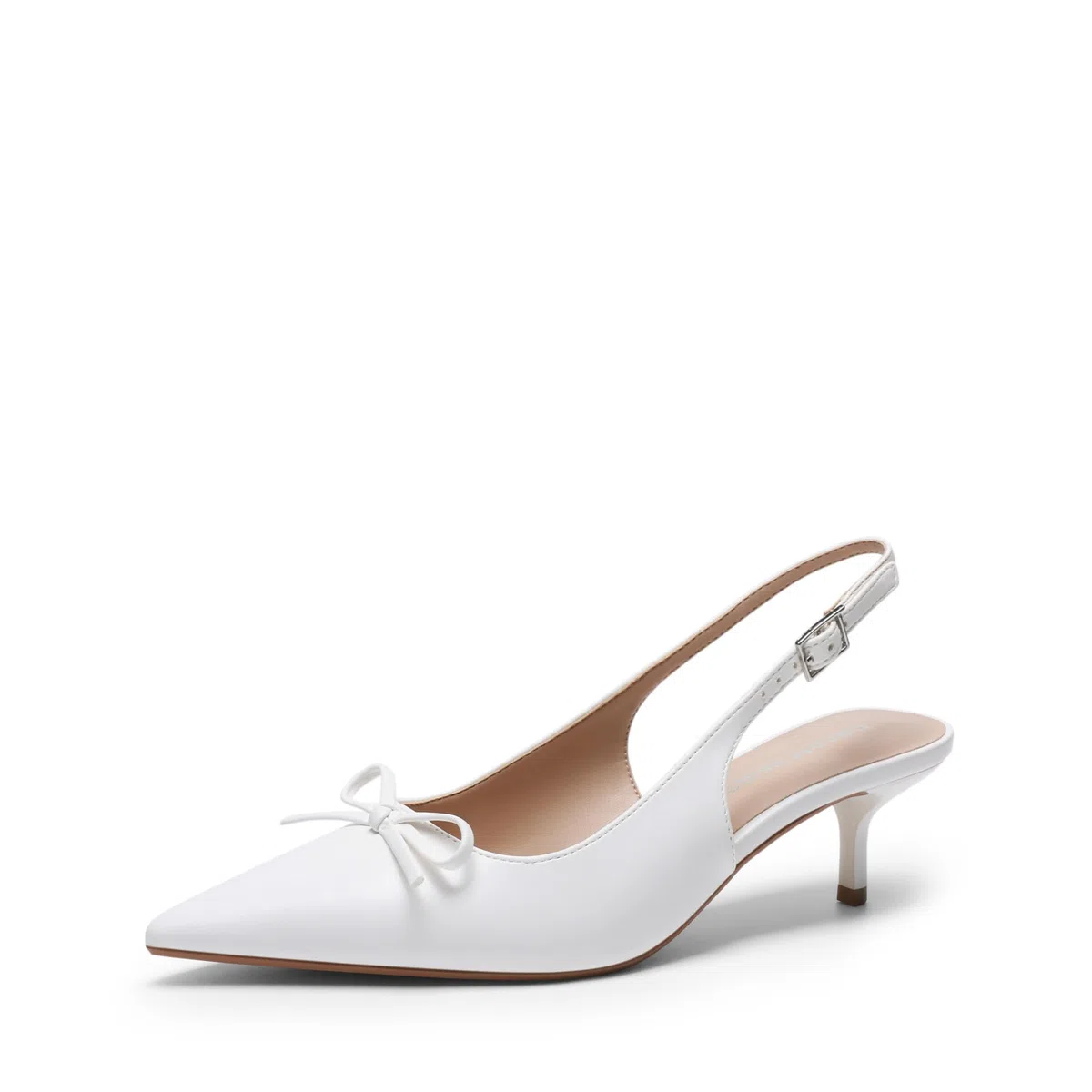 DREAM PAIRS Slingback Schuhe mit Kitten Heels für Damen Elegante Schuhe mit spitzer Zehenpartie bequem und schick Pumps Brautschuhe
