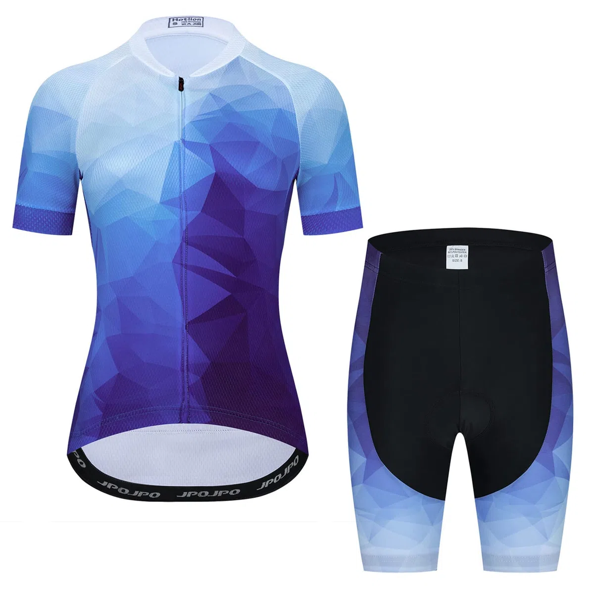 Radtrikot-Shorts-Set, Damen, Bike-Top-Anzug, Reißverschlusstaschen, Damen-Fahrradbekleidung
