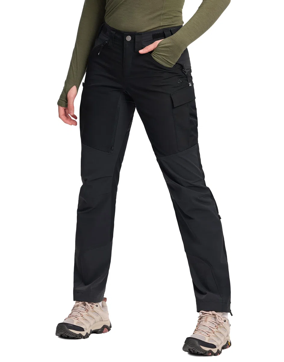 Pioneer Camp Damen Outdoorhose Wanderhose(Black;M)